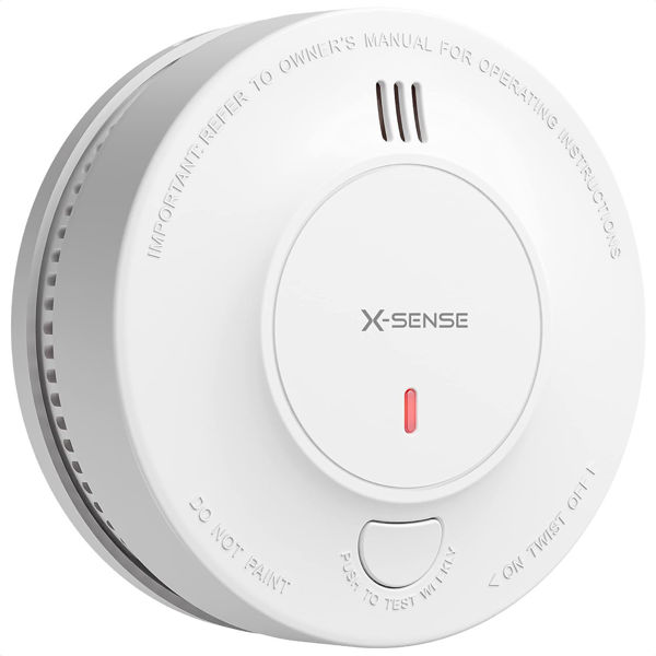 Picture of X-Sense Smoke Alarm, 10-Year Battery Fire Alarm Smoke Detector with LED Indicator & Silence Button, SD2J0AX