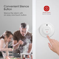 Picture of X-Sense Smoke Alarm, 10-Year Battery Fire Alarm Smoke Detector with LED Indicator & Silence Button, SD2J0AX