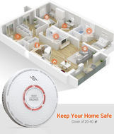 Picture of Jemay 10-Year Smoke and Carbon Monoxide Detector, Dual Sensor Smoke CO Alarm with Built-in Battery and Silence Function,AW183-A,1 Pack