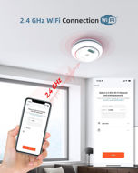 Picture of SITERWELL 2.4G Smart Smoke Detector Carbon Monoxide Detector Combo with LCD Display, 2 in 1 WiFi Fire and CO Alarm Detector, Replaceable Battery, Conforms to UL 217 & UL 2034 Standards, 1 Pack