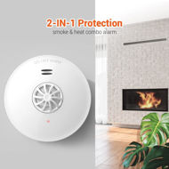 Picture of Jemay 2-in-1 Smoke and Heat Detector Alarm,Non-Disturb Mode Fire Alarms Smoke Detectors,10-Year Battery Sealed (Non-Removable),Photoelectric Sensor Alarm,with Easy Install and Test Button,AW192