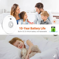 Picture of Jemay 2-in-1 Smoke and Heat Detector Alarm,Non-Disturb Mode Fire Alarms Smoke Detectors,10-Year Battery Sealed (Non-Removable),Photoelectric Sensor Alarm,with Easy Install and Test Button,AW192