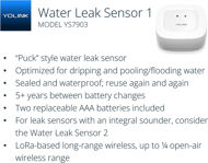 Picture of YoLink Smart Home Starter Kit: Hub & Water Leak Sensor 4-Pack, SMS/Text, Email & Push Notifications, LoRa Up to 1/4 Mile Open-Air Range, w/Alexa, IFTTT, Home Assistant