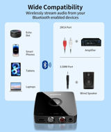 Picture of ANNNWZZD Bluetooth Receiver, Bluetooth 5.1 Adapter with 3.5mm to RCA, Bluetooth Receiver for Amplifier, Home Stereo HiFi, Speaker