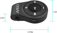 Picture of APEKX Clip Bluetooth Audio Adapter for Headphones, Headset, Speaker, Wireless Receiver with MIC for Hands-Free Call and Music